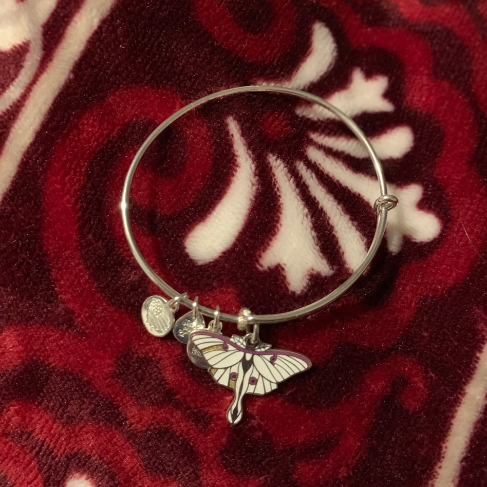 Alex & Ani White Luna Moth Bangle